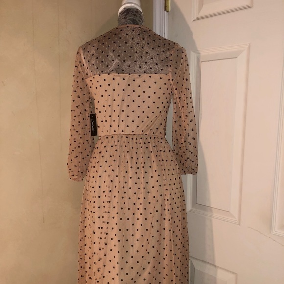 Ladies Vintage inspired Swiss dot tulle dress  size small - Picture 3 of 8